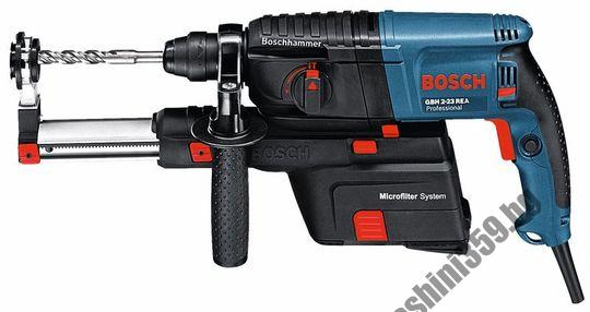 Перфоратор със SDS-plus и прахоулавяне BOSCH GBH 2-23 REA Professional /650 W, 4-23 mm, куфар/