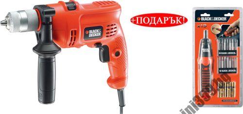 Бормашина Black & Decker / 500W / KR504CRE+ПОДАРЪК A7073