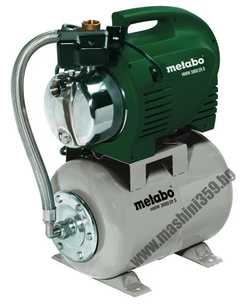 ХИДРОФОР METABO HWW 3000/20 S /МАКС. ДЪЛБОЧИНА 7 М., 900W/