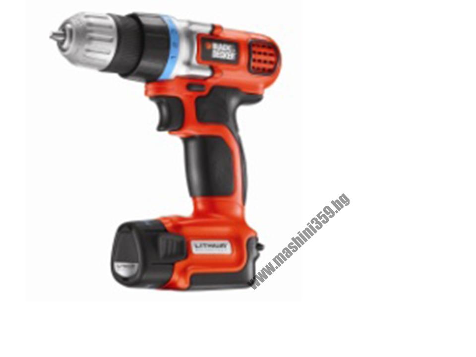 Винтоверт акумулаторен Black&Decker EGBL108K / 10,8V 1.3 Ah /