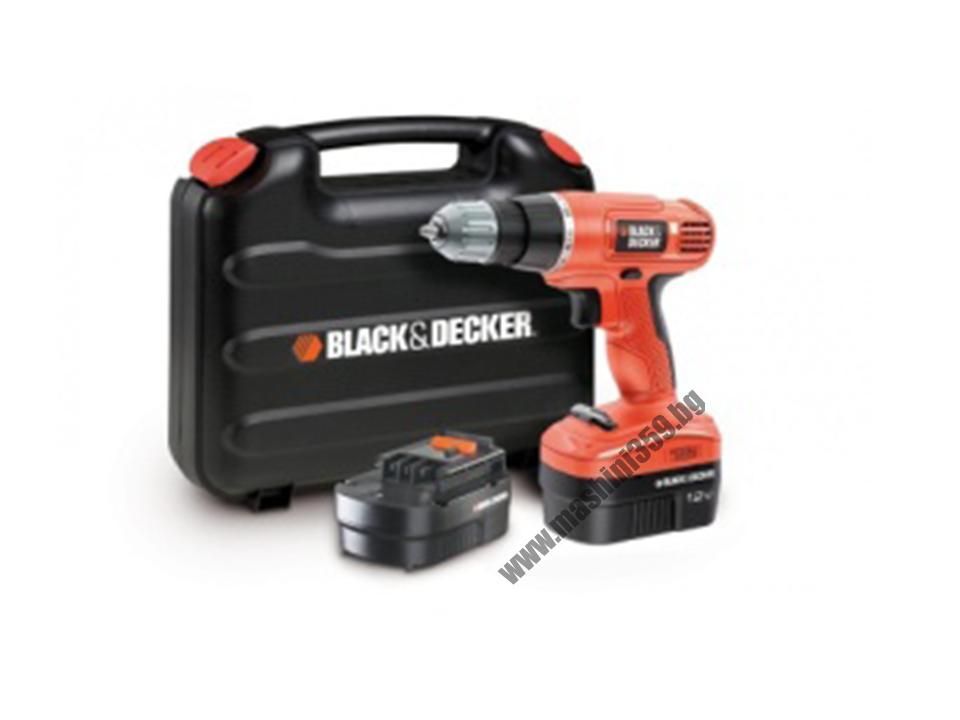 Винтоверт акумулаторен Black & Decker EPC12CABK + Куфар / 12V 1.2Ah /