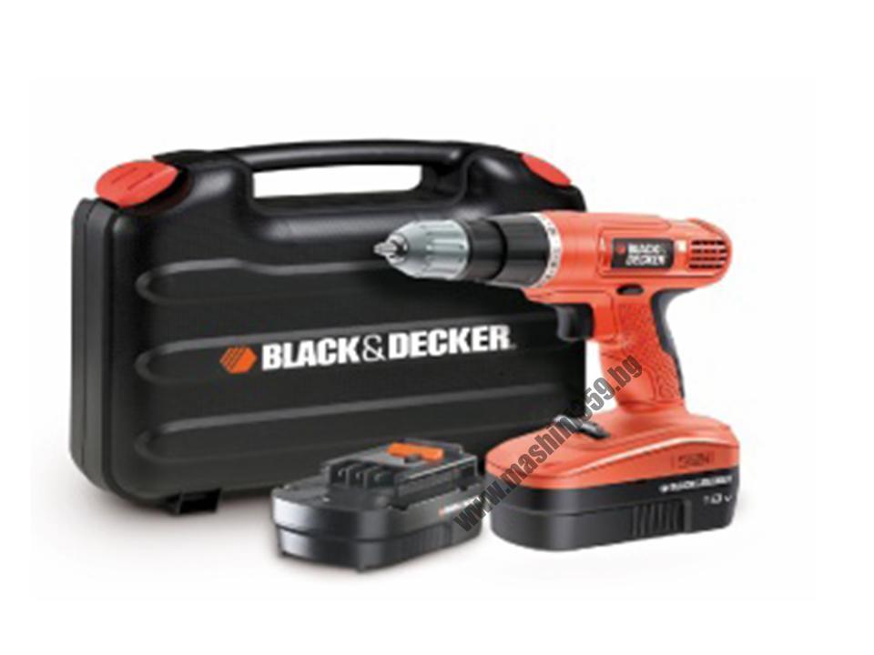 Винтоверт / Бормашина акумулаторен  Black & Decker EPC18CABK / 18.0 V 1.2Ah /