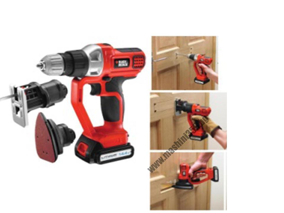 Инструмент мултифункционален акумулаторен Black & Decker  MFL143K / 14,4 V 1.3Ah /