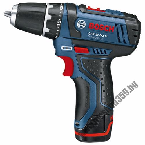 Акумулаторен пробивен винтоверт BOSCH  GSR 10,8-2-LI Professional / Куфар L-BOXX /