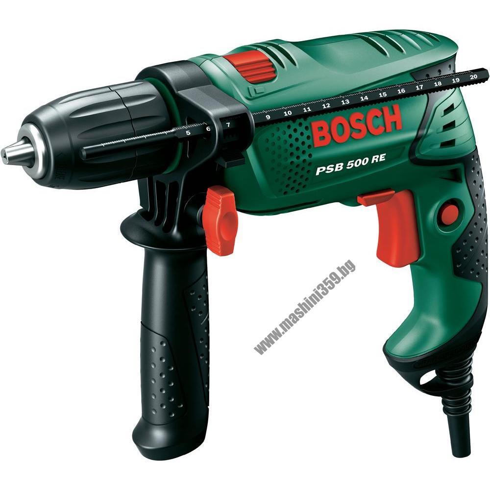 БОРМАШИНА BOSCH PSB 500 RE  / 500W, КУФАР /