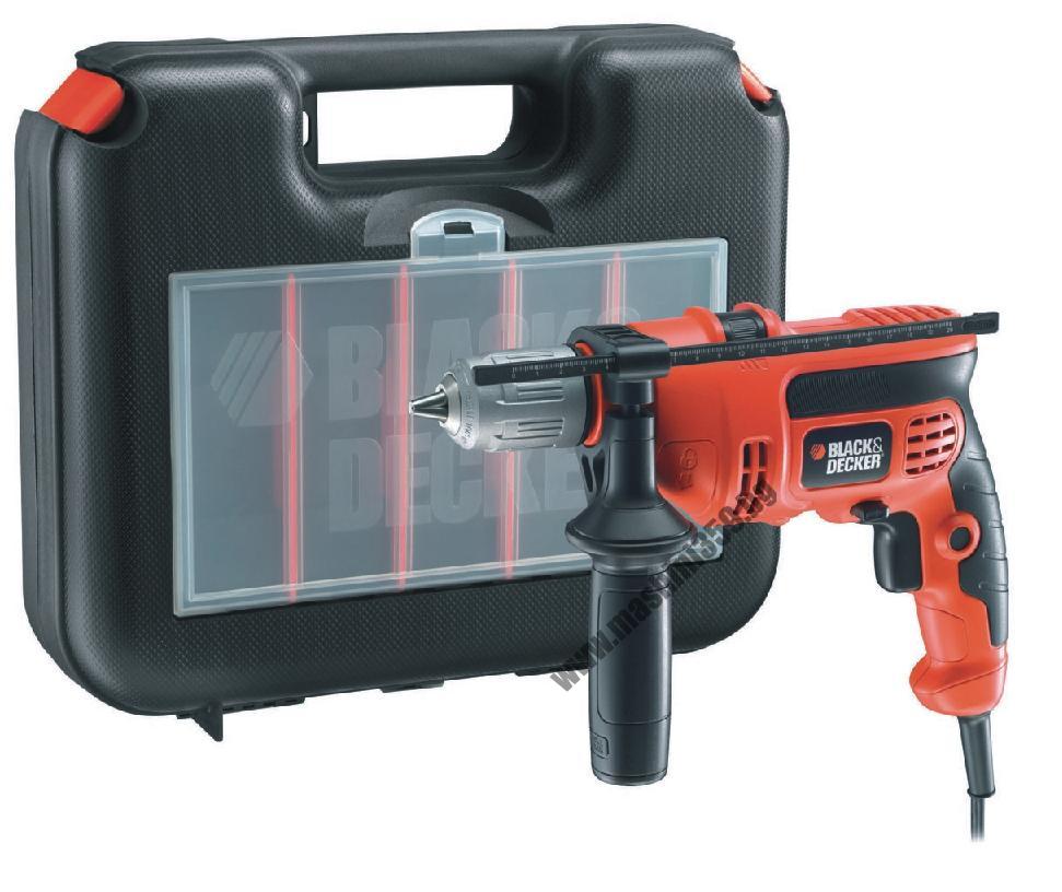 Бормашина ударна с куфар Black & Decker / 650 W /