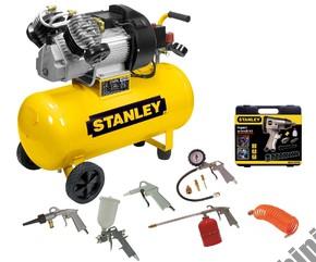 КОМПРЕСОР ПОРТАТИВЕН STANLEY 2-ГЛАВ 50Л./ 10 BAR / КОМПЛЕКТ