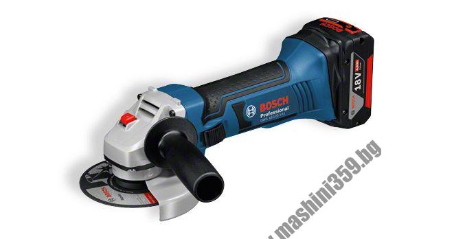 АКУМУЛАТОРЕН ЪГЛОШЛАЙФ BOSCH GWS 18-125 V-LI Professional /КУФАР L-BOXX, 2 БАТЕРИИ 4,0 AH/