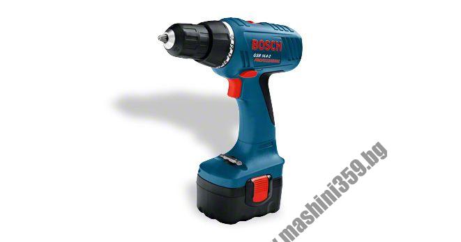 Акумулаторен пробивен винтоверт BOSCH GSR 14,4-2 NICD Professional  / КУФАР ; 2 батерии х 1,5 Ah  /