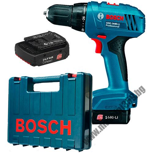 АКУМУЛАТОРЕН ВИНТОВЕРТ BOSCH GSR 1440-LI /14.4V, 1.5AH, 30NM/