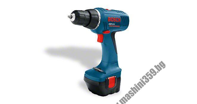 Акумулаторен пробивен винтоверт BOSCH GSR 12-2 Professional / КУФАР, 2 БАТЕРИИ 1,5AH NICD-BASIC DUTY/