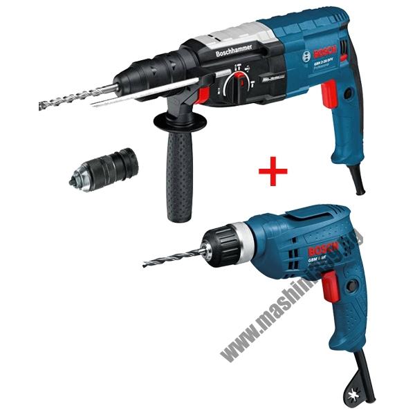 ПЕРФОРАТОР BOSCH С SDS-PLUS GBH 2-28 DFV + БОРМАШИНА BOSCH GBM 6 RE /350W/