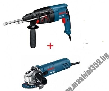 ПЕРФОРАТОР SDS PLUS BOSCH GBH 2-26 DFR /800 W, 4-26 MM + ЪГЛОШЛАЙФ BOSCH GWS 660 / КОМПЛЕКТ /