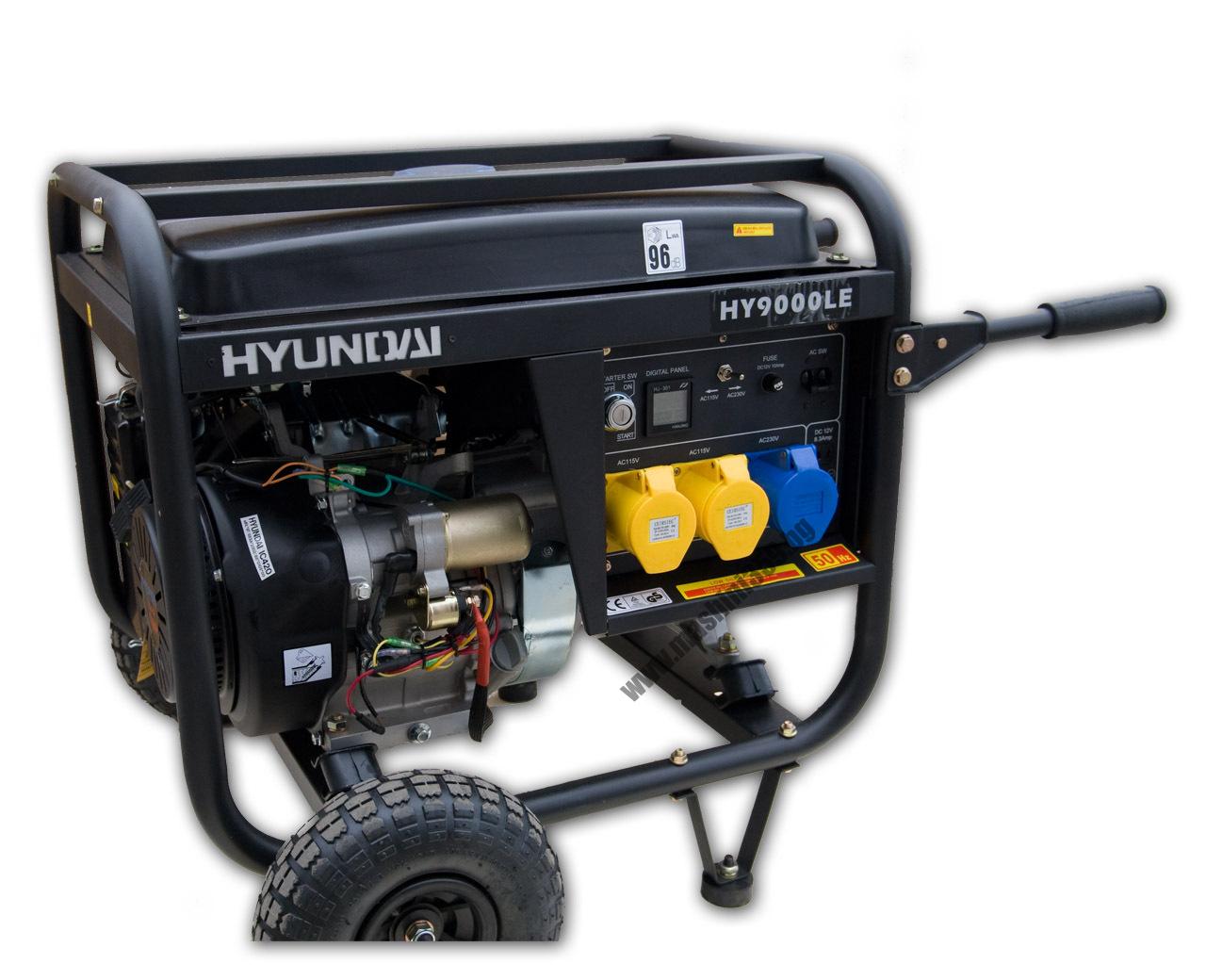Мотогенератор HY9000 LE - 6,6 kW, ел. стартер HYUNDAI / 6.6kW ; 15 к.с. /
