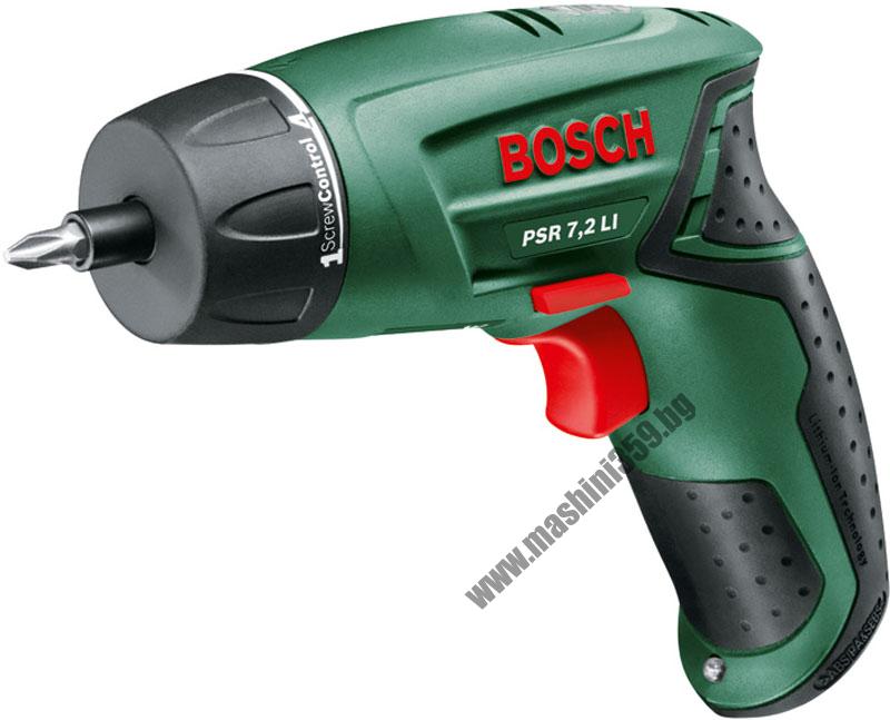 Акумулаторен винтоверт Bosch PSR 7.2 Li