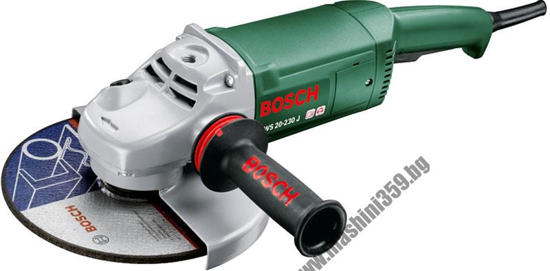 Ъглошлайф Bosch PWS 20-230 J - 2000W, 230мм, антивибрационна дръжка