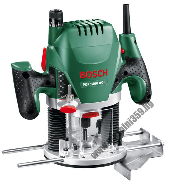 Оберфреза Bosch POF 1400 ACE - 1400W, константна електроника, куфар