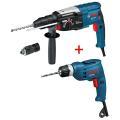 ПЕРФОРАТОР BOSCH С SDS-PLUS GBH 2-28 DFV + БОРМАШИНА BOSCH GBM 6 RE /350W/